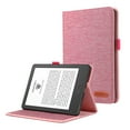 thumbnail image 1 of ELEHOLD Case for Kindle Paperwhite 5 (11th Generation) 20211, Heavy Duty Protection Fabric Case Print Flip Fold Stand Cover with Card Slots,Pink, 1 of 6