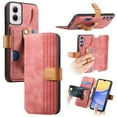 thumbnail image 1 of ELEHOLD Case for Moto G Power 5G 2024,Leather Wallet RFID Blocking Case with Wrist Strap & Card Holder Stand,Pink, 1 of 8