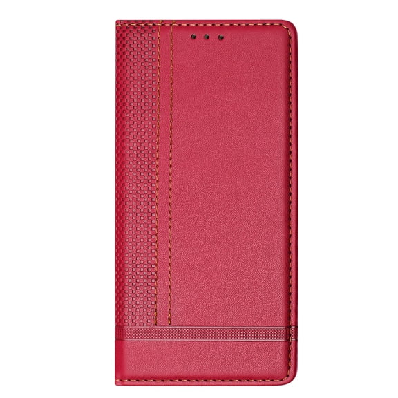 ELEHOLD Case for Moto G Stylus 5G (2025), Shockproof Faux Leather Wallet Phone Case Built-in Stand & Card Slots,Red