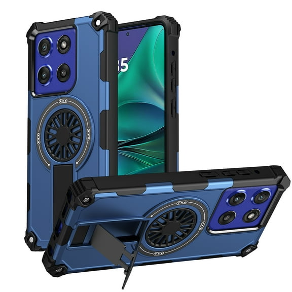 ELEHOLD Case for Moto G Stylus 5G (2025), Shockproof Magnetic Phone Case with Stand, Wireless Charging Compatible,Blue