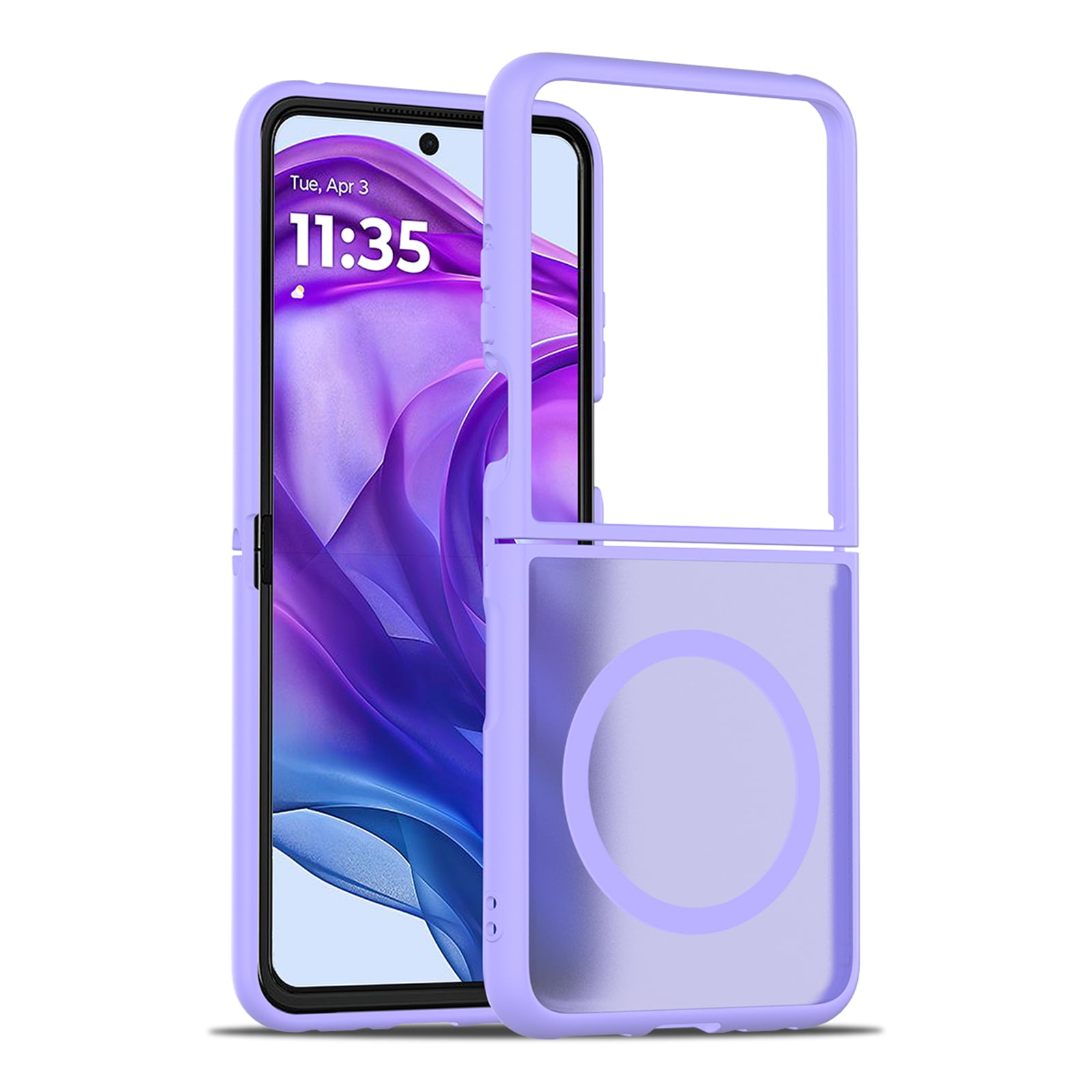 ELEHOLD Case for Motorola Razr+ 2024, Shockproof Magnetic Skin-Feel ...
