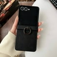 thumbnail image 1 of ELEHOLD Case for Motorola Razr 2025 2024, Shockproof Hinge Protection Leather Phone Case with Ring Stand,Black, 1 of 4