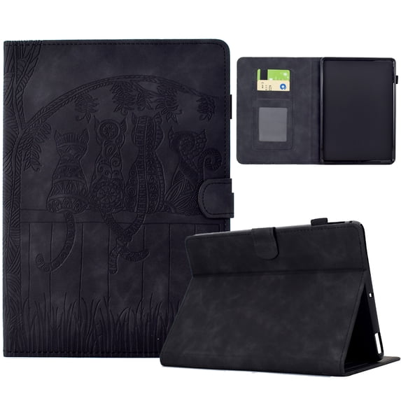 ELEHOLD Case for New Kindle Generation 6"(2024 Release)/Paperwhite 11th Gen 2022 6" R, Slim PU Leather Case with Card Holder Folio Stand Cover ,Black