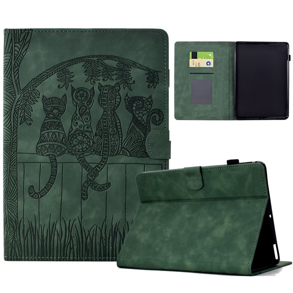 ELEHOLD Case for Paperwhite 1/2/3/4, Slim PU Leather Case with Card Holder Folio Stand Cover Compatible with Paperwhite 1/2/3/4,Green