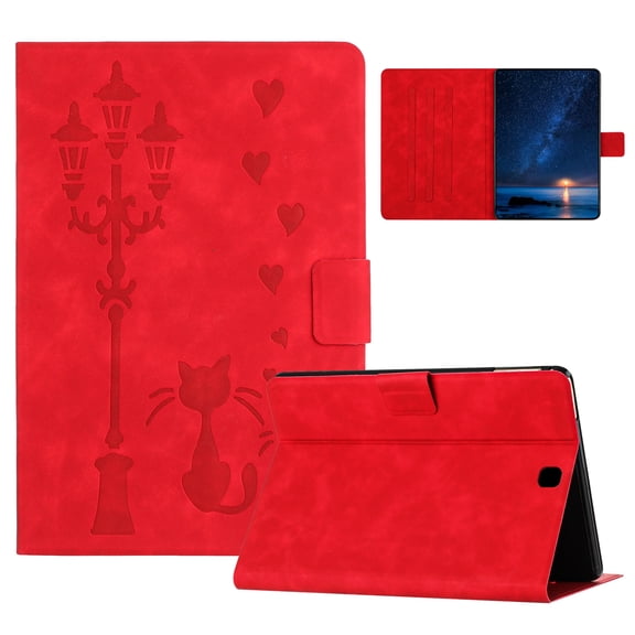 ELEHOLD Case for S2 9.7" SM-T810 T813 T819 (2015),Premium PU Leather Case with Auto Sleep/Wake & Adjustable Stand,Red