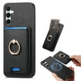 thumbnail image 1 of ELEHOLD Case for Samsung Galaxy A05, Slim Magnetic Wallet Case with Ring Stand Credit Card Holder,Black, 1 of 8