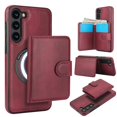 thumbnail image 1 of ELEHOLD Case for Samsung Galaxy A14 5G, 2-in-1 Magnetic Shockproof Leather Wallet Flip Case Cover, Detachable Card Holder with Stand,Winered, 1 of 5