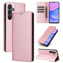 ELEHOLD Case for Samsung Galaxy A14 5G, RFID Blocking Wallet Phone Case, Shockproof Leather Cover with Kickstand, Magnetic Closure,Rosegold