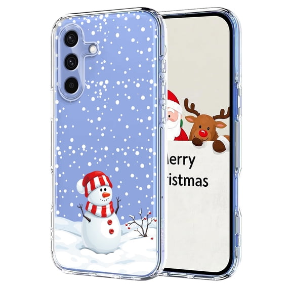 ELEHOLD Case for Samsung Galaxy A17 5G, Christmas Slim Shockproof Clear TPU Cover, Raised Edge Screen/Camera Protection,B