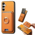 thumbnail image 1 of ELEHOLD Case for Samsung Galaxy A24 4G, Slim Magnetic Wallet Case with Ring Stand Credit Card Holder,Yellow, 1 of 7