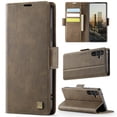 thumbnail image 1 of ELEHOLD Case for Samsung Galaxy A35, RFID Blocking Leather Wallet Phone Case with Card Slots & Adjustable Kickstand,Coffee, 1 of 9