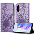 thumbnail image 1 of ELEHOLD Case for Samsung Galaxy A36 5G, Sunflower Embossed Leather Wallet Case with Magnetic Closure & Kickstand,Purple, 1 of 6
