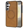 thumbnail image 1 of ELEHOLD Case for Samsung Galaxy A54 5G, Shockproof Slim Magnetic Leather Case, Compatible with MagSafe Accessories,Brown, 1 of 5