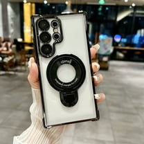 ELEHOLD Case for Samsung Galaxy Note20, Kickstand Case Magnetic Holder Millitary Cover [with Camera Lens Protector],Black