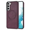 thumbnail image 1 of ELEHOLD Case for Samsung Galaxy S21, Shockproof Slim Magnetic Leather Case, Compatible with MagSafe Accessories,Winered, 1 of 4