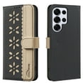 thumbnail image 1 of ELEHOLD Case for Samsung Galaxy S21 Ultra, RFID Blocking Wallet Phone Case with Kickstand, Flip Leather Cover with Card Slots,Black, 1 of 7