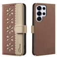 thumbnail image 1 of ELEHOLD Case for Samsung Galaxy S21 Ultra, RFID Blocking Wallet Phone Case with Kickstand, Flip Leather Cover with Card Slots,Brown, 1 of 7