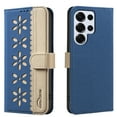 thumbnail image 1 of ELEHOLD Case for Samsung Galaxy S21 Ultra, RFID Blocking Wallet Phone Case with Kickstand, Flip Leather Cover with Card Slots,Darkblue, 1 of 7