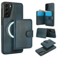 thumbnail image 1 of ELEHOLD Case for Samsung Galaxy S22, 2-in-1 Magnetic Shockproof Leather Wallet Flip Case Cover, Detachable Card Holder with Stand,Blue, 1 of 5