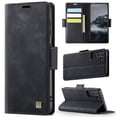 thumbnail image 1 of ELEHOLD Case for Samsung Galaxy S22, Luxury PU Leather Wallet RFID Blocking Case,Card Slots & Wireless Charging Compatible,Black, 1 of 9
