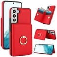thumbnail image 1 of ELEHOLD Case for Samsung Galaxy S22 Plus,Business PU Leather Stand Case with Card Holder & Ring Holder,Red, 1 of 7