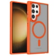 thumbnail image 1 of ELEHOLD Case for Samsung Galaxy S23 FE, Shockproof Magnetic Translucent Case Compatible with MagSafe Accessories,Orange, 1 of 4