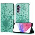 thumbnail image 1 of ELEHOLD Case for Samsung Galaxy S23 FE, Sunflower Embossed Leather Wallet Case with Magnetic Closure & Kickstand,Green, 1 of 6