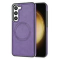 thumbnail image 1 of ELEHOLD Case for Samsung Galaxy S23 Plus, Shockproof Slim Magnetic Leather Case, Compatible with MagSafe Accessories,Purple, 1 of 4