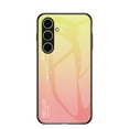 thumbnail image 1 of ELEHOLD Case for Samsung Galaxy S24 FE, Lightweight Gradient Glass Case Ultra Slim Shockproof Cover,Yellow, 1 of 10