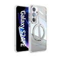 thumbnail image 1 of ELEHOLD Case for Samsung Galaxy S24 FE, Shockproof Anti-Scratch Full Camera Protector Case with 360° Ring Holder Stand,White, 1 of 11