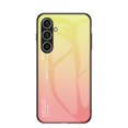 thumbnail image 1 of ELEHOLD Case for Samsung Galaxy S24, Lightweight Gradient Glass Case Ultra Slim Shockproof Cover,Yellow, 1 of 1