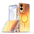 thumbnail image 1 of ELEHOLD Case for Samsung Galaxy S25 Edge, Gradient Magnetic Case with Camera Lens Kickstand,Orange, 1 of 7