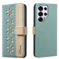 thumbnail image 1 of ELEHOLD Case for Samsung Galaxy S25, RFID Blocking Wallet Phone Case with Kickstand, Flip Leather Cover with Card Slots,Green, 1 of 7