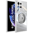 thumbnail image 1 of ELEHOLD Case for Samsung Galaxy S25 Ultra, Anti-Drop 360° Stand Case with Lens Protector,White, 1 of 9