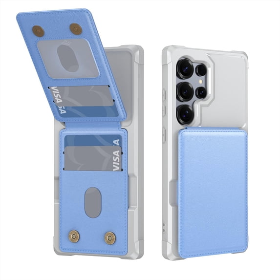 ELEHOLD Case for Samsung Galaxy S25 Ultra, PU Leather Flip Wallet Case with Card Holder & Kickstand,Blue