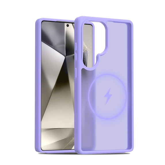 ELEHOLD Case for Samsung Galaxy S25 Ultra, Shockproof Magnetic Skin-Feel Case,Compatible with Wireless Charging,Purple