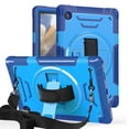 thumbnail image 1 of ELEHOLD Case for Samsung Galaxy Tab A8 10.5 (2022), Shockproof Case with 360°Rotating Adjustable Shoulder Hand Strap & Stand,Blue, 1 of 8