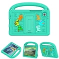 thumbnail image 1 of ELEHOLD Case for Samsung Galaxy Tab A9, Fun Animal Design EVA Durable Case with Handle & Stand & Strap, Easy Carry for Children,Green, 1 of 9