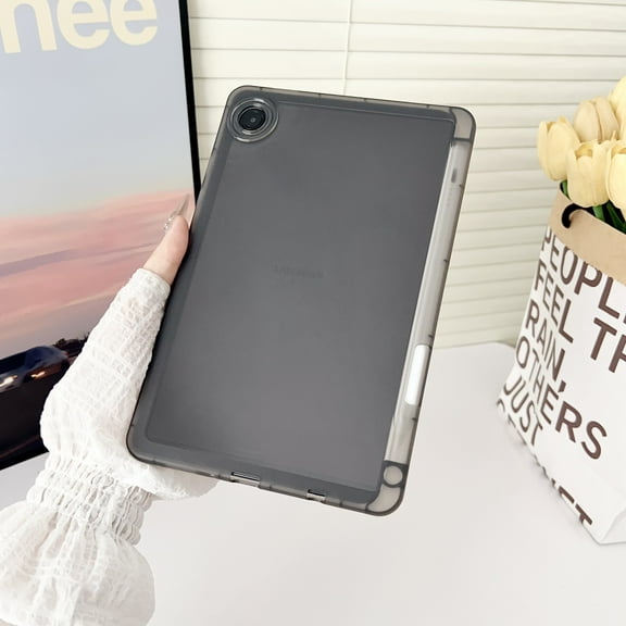 ELEHOLD Case for Samsung Galaxy Tab A9, Shockproof Durable TPU Protective Case with Pen Slot,Black