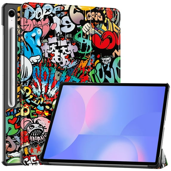 ELEHOLD Case for Samsung Galaxy Tab S10 FE+, PU Leather Folio Case with Kickstand & Auto Sleep/Wake, Slim Lightweight Protective Cover,B