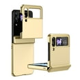 thumbnail image 1 of ELEHOLD Case for Samsung Galaxy Z Flip 3, Shockproof Hard PC Frosted Back Case with Hinge Protection & Built-in Screen Protector,Gold, 1 of 9