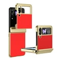 thumbnail image 1 of ELEHOLD Case for Samsung Galaxy Z Flip 3, Shockproof Hard PC Frosted Back Case with Hinge Protection & Built-in Screen Protector,Red, 1 of 9