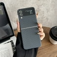 thumbnail image 1 of ELEHOLD Case for Samsung Galaxy Z Flip 4, Lightweight Magnetic Carbon Fiber Texture Case, Shockproof Protective Cover,Black, 1 of 9
