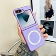 thumbnail image 1 of ELEHOLD Case for Samsung Galaxy Z Flip 5,Cute Bling Glitter Magnetic Thin Slim Phone Case for Samsung Galaxy Z Flip 5,Purple, 1 of 7