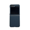 thumbnail image 1 of ELEHOLD Case for Samsung Galaxy Z Flip 5, Lightweight Magnetic Carbon Fiber Texture Case, Shockproof Protective Cover,Blue, 1 of 9