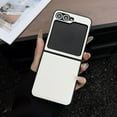 thumbnail image 1 of ELEHOLD Case for Samsung Galaxy Z Flip 6, Durable Shockproof Phone Case, Drop Protection Leather Cover,White, 1 of 8