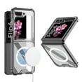 thumbnail image 1 of ELEHOLD Case for Samsung Galaxy Z Flip 6, Magnetic Case Soft Clear Shockproof Protective Cover Compatible with MagSafe Wireless Charging,Black, 1 of 6