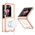 thumbnail image 1 of ELEHOLD Case for Samsung Galaxy Z Flip 6, Magnetic Case Soft Clear Shockproof Protective Cover Compatible with MagSafe Wireless Charging,Orange, 1 of 6