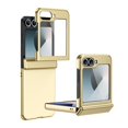 thumbnail image 1 of ELEHOLD Case for Samsung Galaxy Z Flip 6, Shockproof Hard PC Frosted Back Case with Hinge Protection & Built-in Screen Protector,Gold, 1 of 9