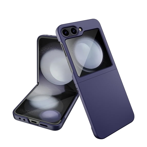 ELEHOLD Case for Samsung Galaxy Z Flip 6, Shockproof Hard PC Slim Thin Case with Camer Screen Protection,Darkblue